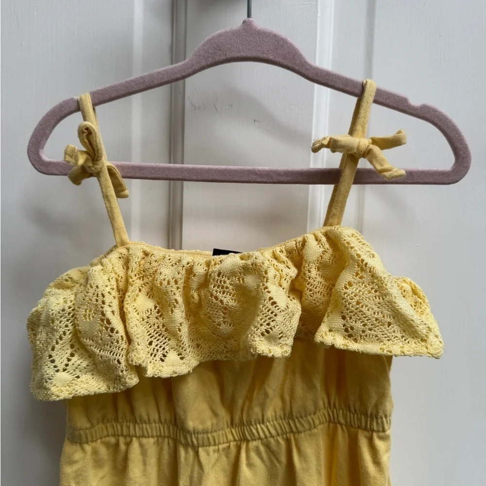 Baby Gap 3T Girls Yellow Lace Cami Sleeveless Dress